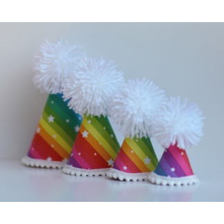 Rainbow To The Stars - Pup Party Hats
